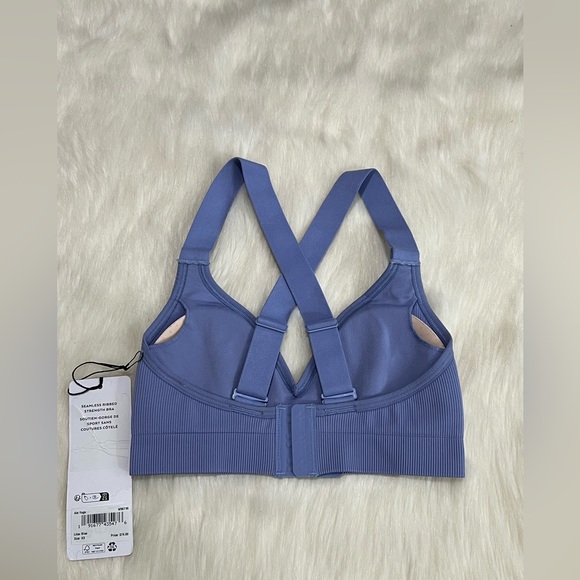 🆕Alo🎱 Seamless Ribbed Favorite Bra Limited: Lilac Blue Sz XS - Picture 10 of 12